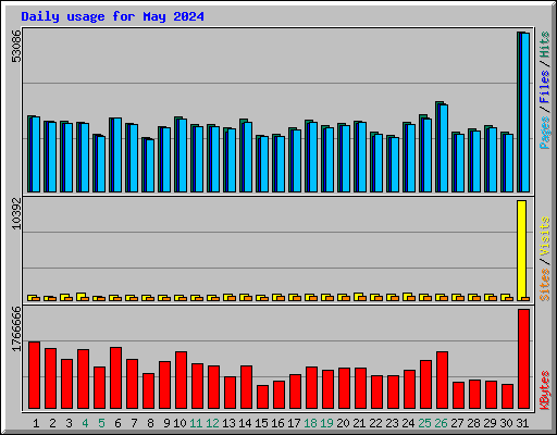 Daily usage for May 2024