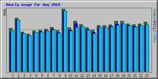 Hourly usage for May 2019