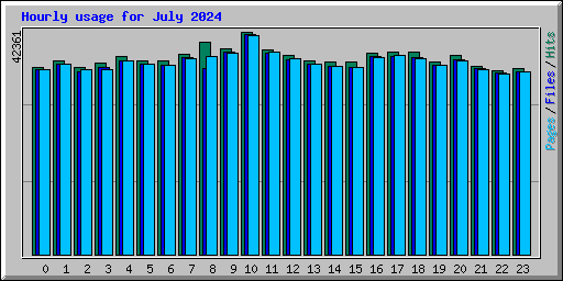 Hourly usage for July 2024