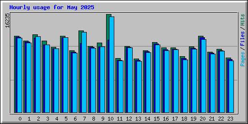 Hourly usage for May 2025