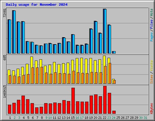 Daily usage for November 2024