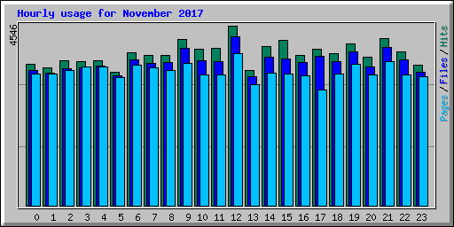 Hourly usage for November 2017